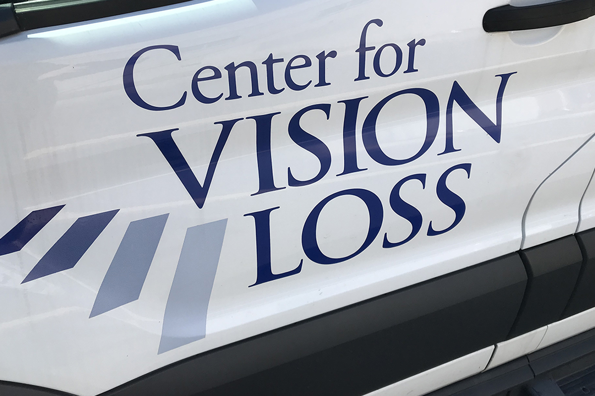A photo that depicts the Center for Vision Loss logo