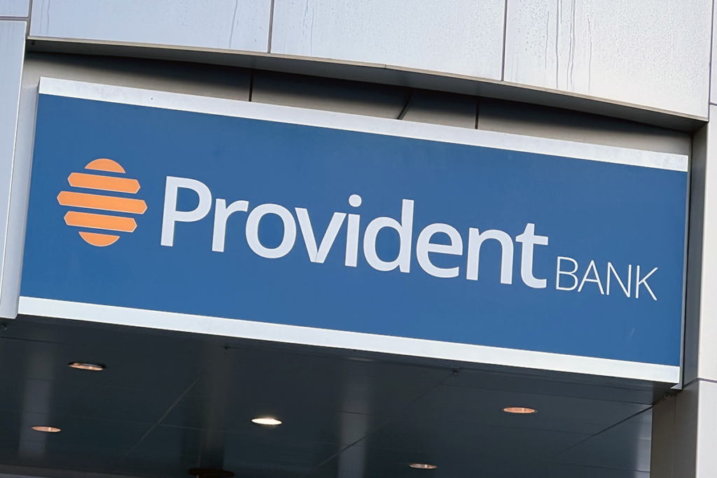 Photo of a Provident Bank sign