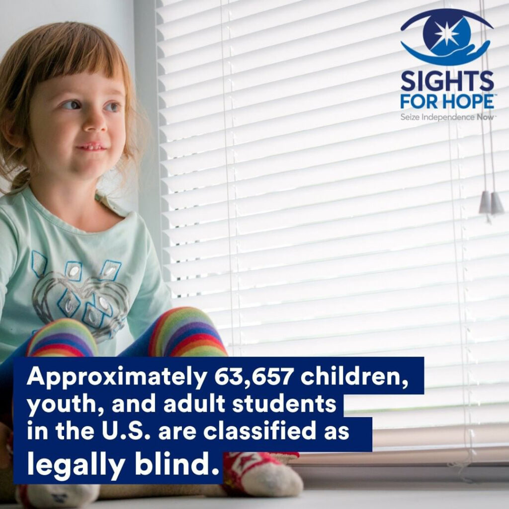 Approximately 63,657 children, youth, and adult students in the United States are classified as legally blind