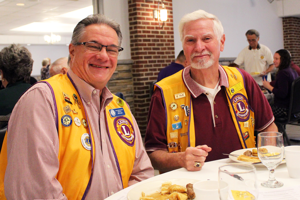 Two Lions Club members at a Lions4Sight Breakfast